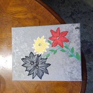 Hand painted acrylic on canvas